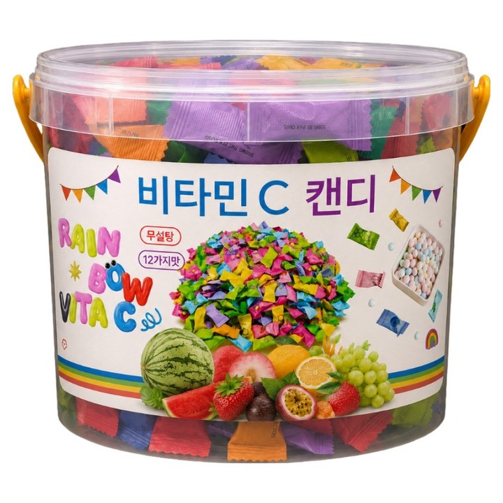 무설탕 12가지맛 비타민C 캔디, 300g, 1개