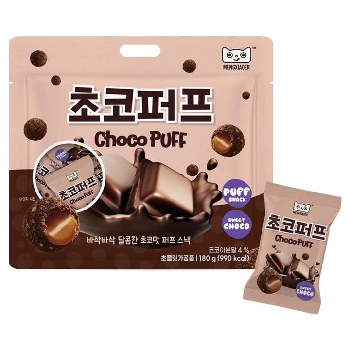 멍쇼얼 초코퍼프, 180g, 1개
