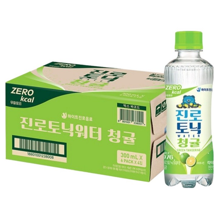 진로토닉워터 청귤, 24개, 300ml