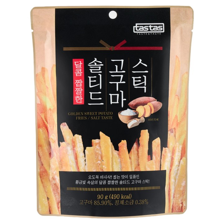 타스타스 달콤짭짤한 솔티드 고구마 스틱, 1개, 90g