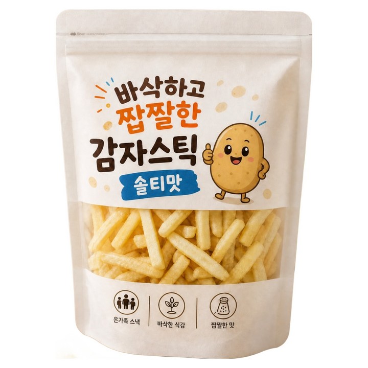 바삭하고 짭짤한 감자스틱 솔티맛, 500g, 1개