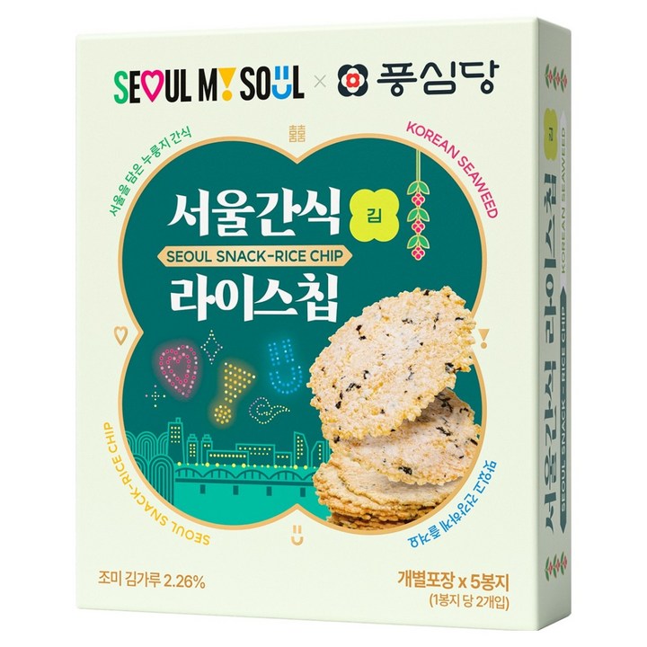 풍심당 서울간식 라이스칩 김 호롱칩, 1개, 50g