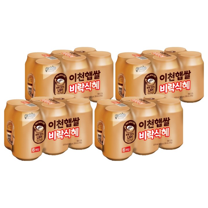 팔도 이천햅쌀 비락식혜, 335ml, 24개