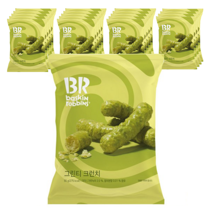 배스킨라빈스 그린티 크런치, 20개, 55g