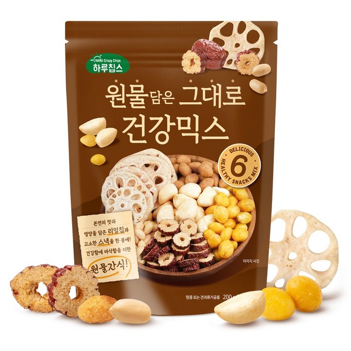 하루칩스 원물담은 그대로 건강믹스, 1개, 200g