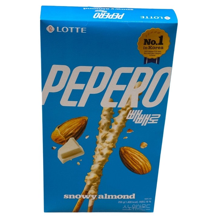 빼빼로 스노위아몬드 빼빼로 8p, 256g, 1개