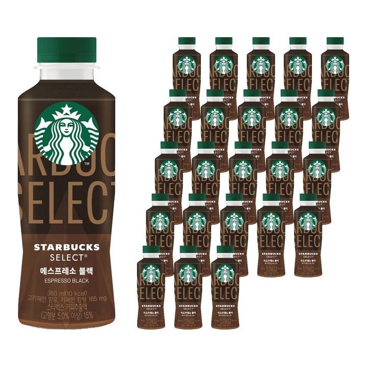 스타벅스 셀렉트 에스프레소 블랙, 24개, 360ml
