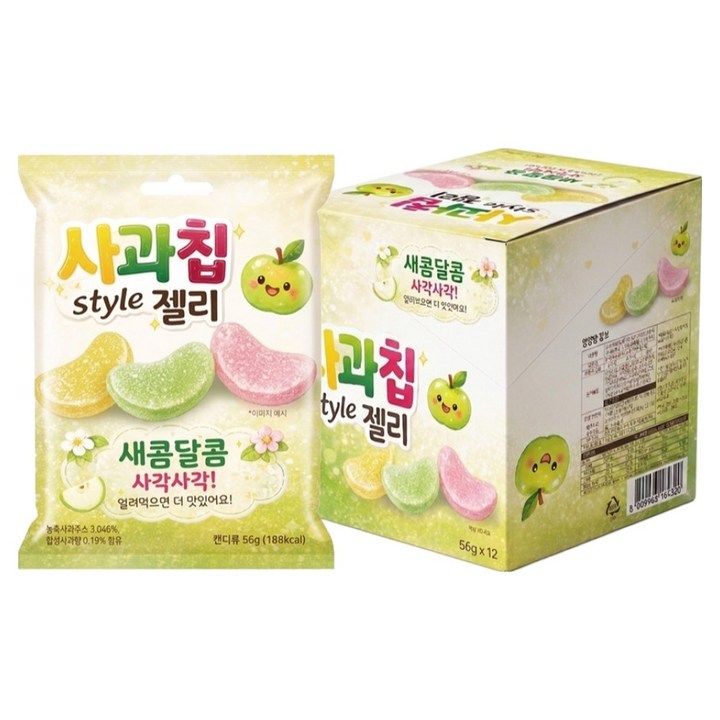 사과칩 스타일 젤리 12p, 1개, 672g