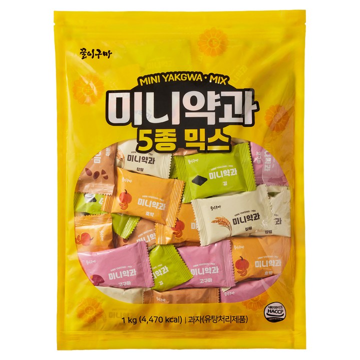 꿀이구마 미니 약과 5종 믹스, 1kg, 1개