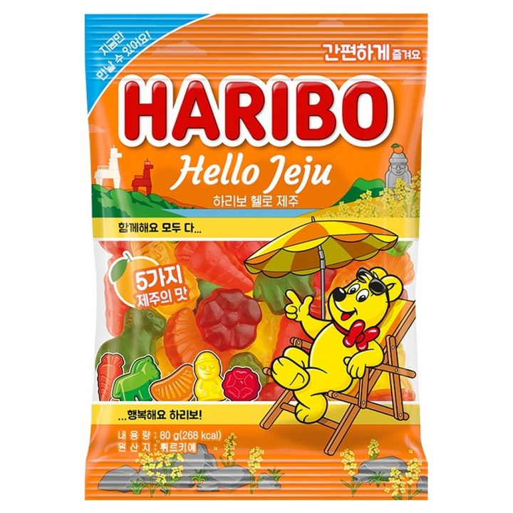 하리보 헬로 제주 젤리, 80g, 1개