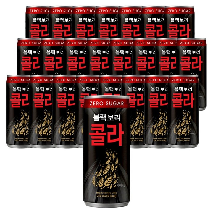 하이트진로 블랙보리콜라, 24개, 210ml