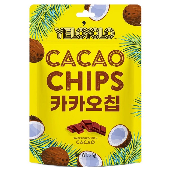 옐로욜로 카카오칩스, 25g, 1개