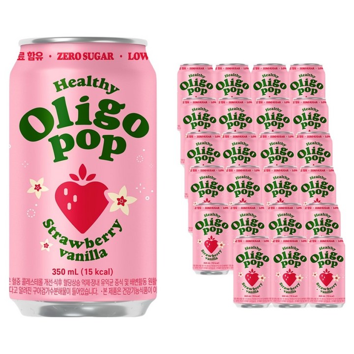 헬씨올리고팝 스트로베리 바닐라, 24개, 350ml