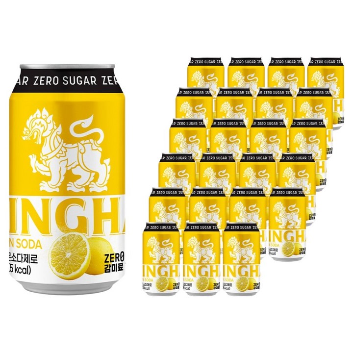 싱하 레몬 소다 제로, 355ml, 24개