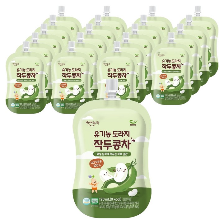 베이비본죽 유기농 도라지 작두콩차, 20개, 120ml