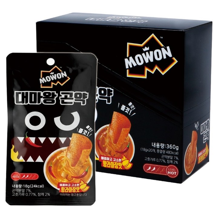 모원 대마왕 곤약 향라마장맛, 18g, 20개
