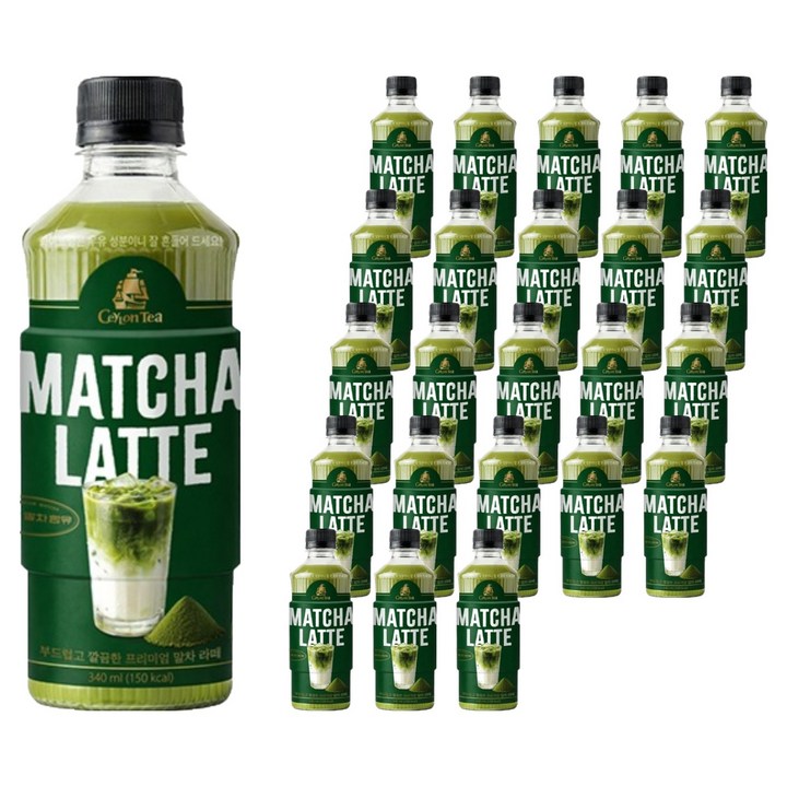 롯데칠성음료 실론티 말차라떼, 24개, 340ml