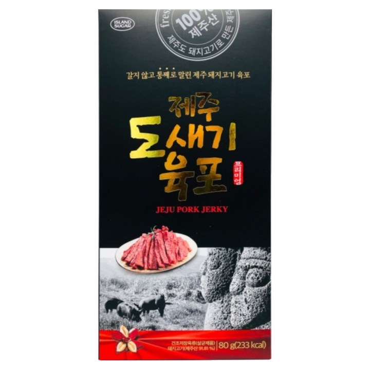 컬러슈가 제주 도새기 육포 박스, 1개, 80g