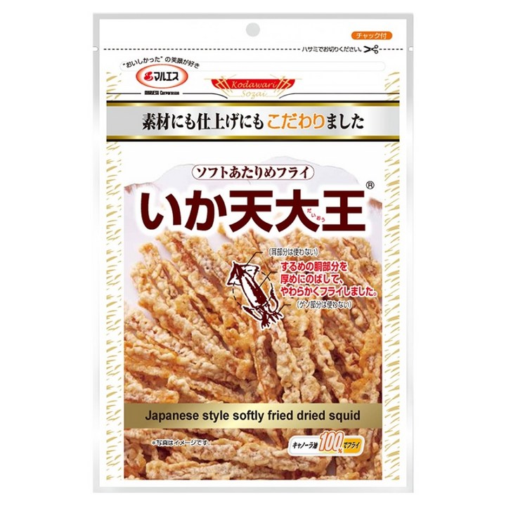 마루에스 천대왕 부드러운 오징어 튀김, 60g, 1개