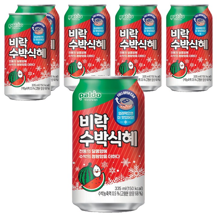 팔도 비락 수박식혜, 6개, 335ml