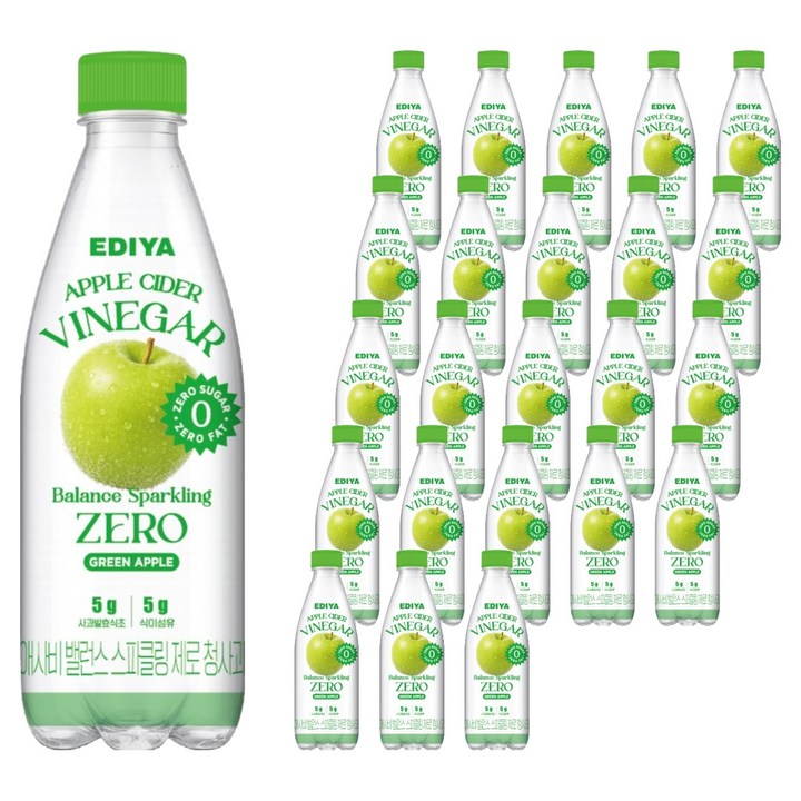 이디야 애사비 밸런스 스파클링 제로 청사과, 24개, 350ml