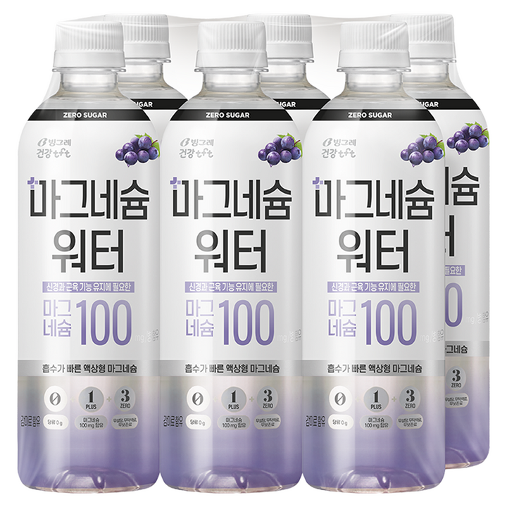 티에프티 마그네슘 워터, 500ml, 6개