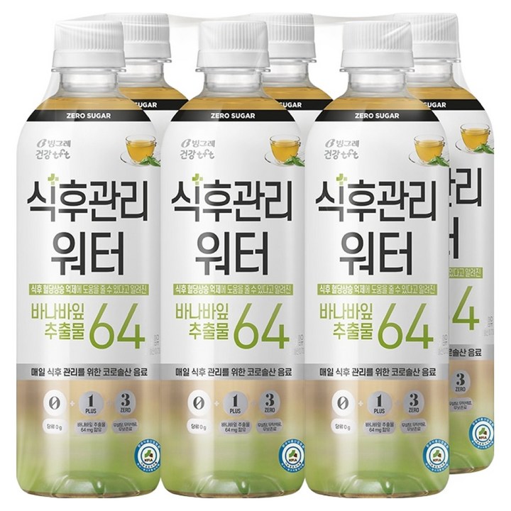티에프티 빙그레 식후관리 워터, 500ml, 6개
