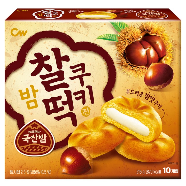 청우식품 찰떡쿠키 밤, 215g, 1개