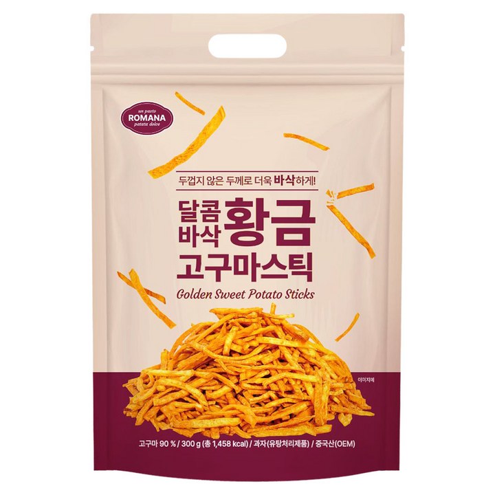 로마나 달콤바삭 황금 고구마스틱, 1개, 300g
