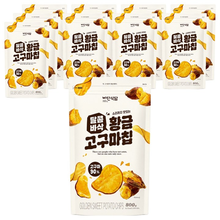 비단식당 달콤바삭 황금고구마칩, 10개, 800g