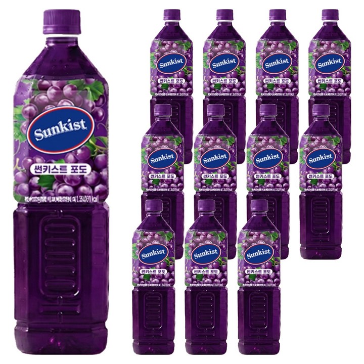 썬키스트 포도 주스, 1.35L, 12개