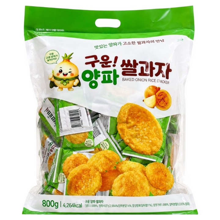 구운 양파 쌀과자, 800g, 1개