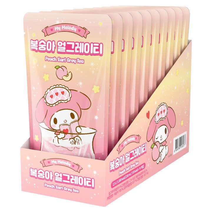마이멜로디 복숭아 얼그레이티, 10개, 230ml