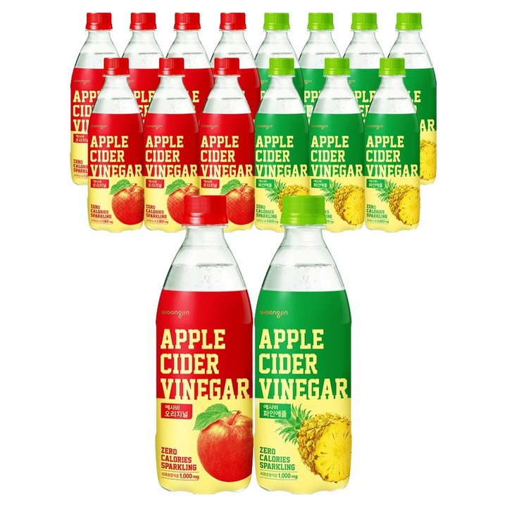 웅진 애사비 오리지널 500ml x 8p + 파인애플 500ml x 8p 세트, 1세트