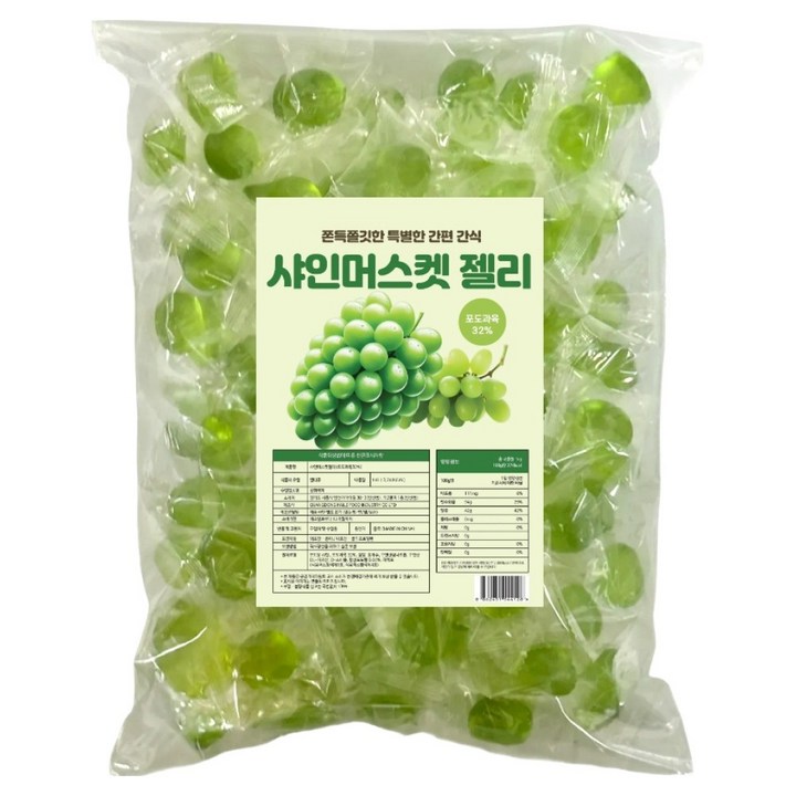 포도과육 32% 샤인머스켓 젤리, 1kg, 1개