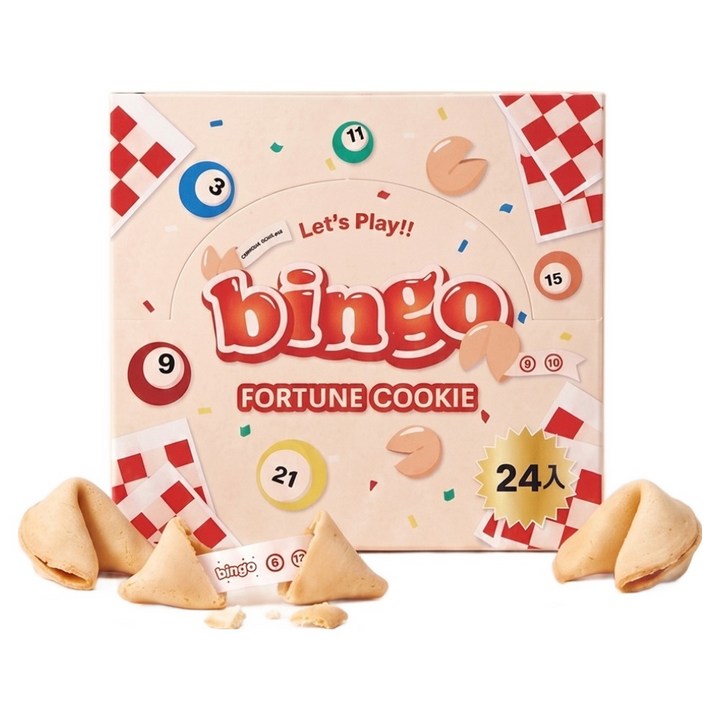 포춘쿠키 빙고 24p, 120g, 1개