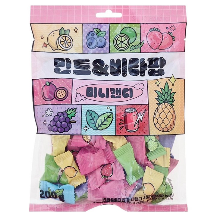 민트 비타팝 미니캔디, 200g, 1개