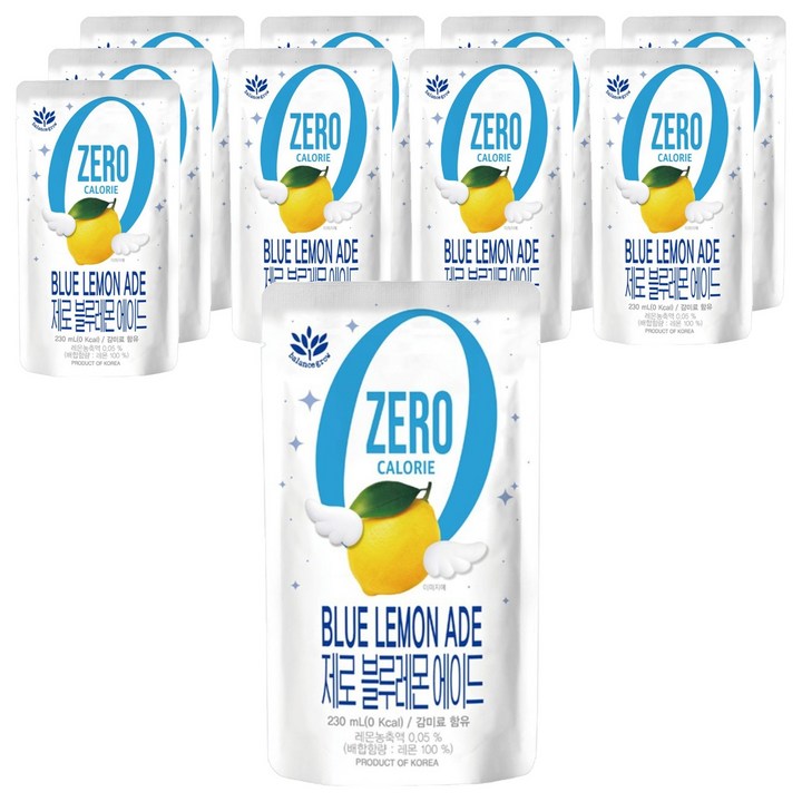 발란스그로우 제로 블루레몬 에이드, 10개, 230ml