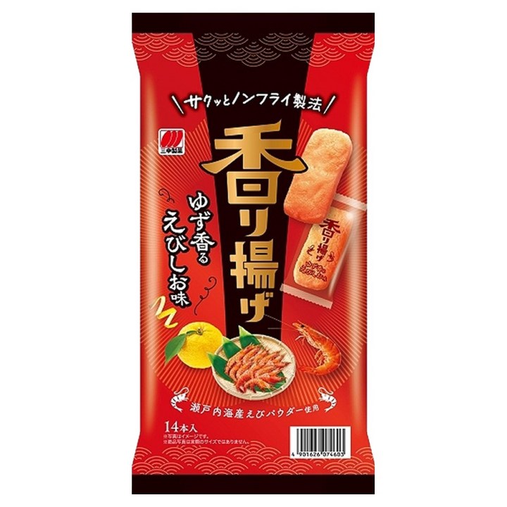 산코세이카 카오리아게 에비 새우맛 센베이, 51.9g, 1개