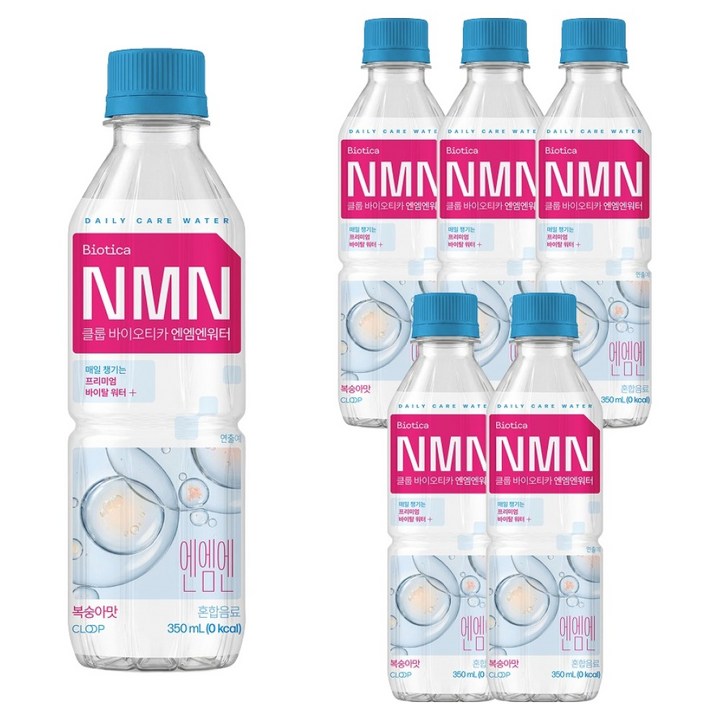 클룹 바이오티카 NMN 워터 이온음료 복숭아맛, 6개, 350ml