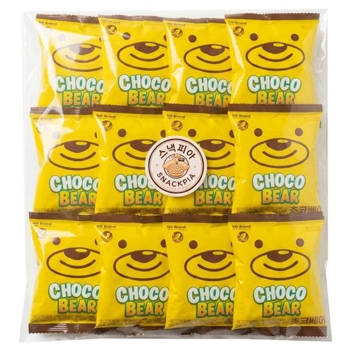 노브랜드 스낵피아 초코베어, 25g, 12개