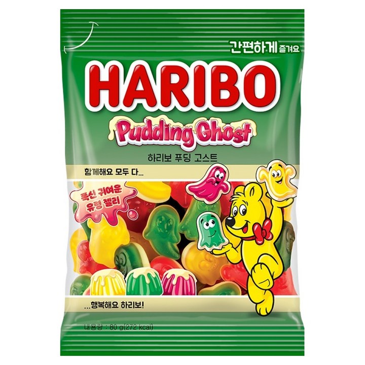하리보 푸딩 고스트 젤리, 80g, 1개