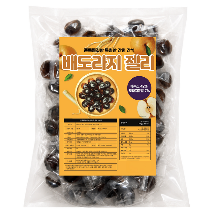 배주스 42% 배도라지 젤리, 1개, 1kg