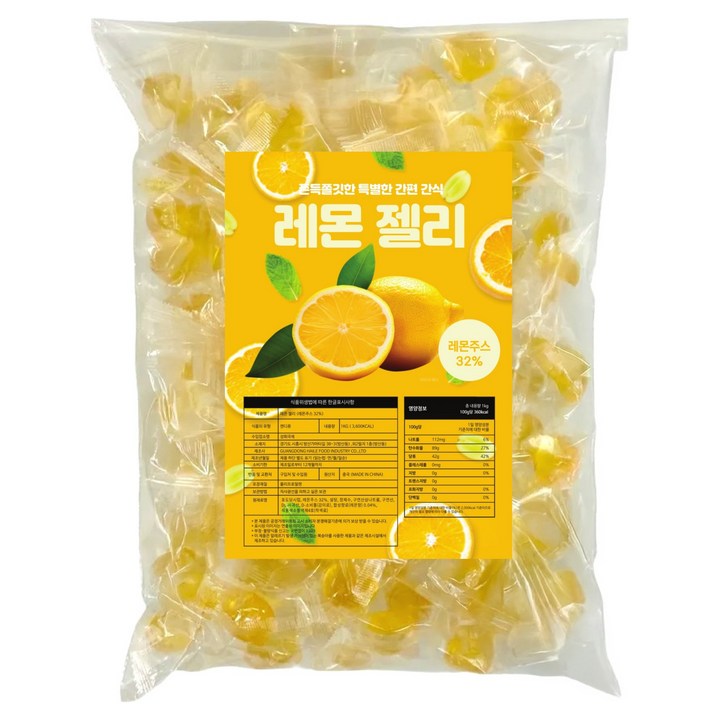 레몬주스 32% 레몬 젤리, 1개, 1kg