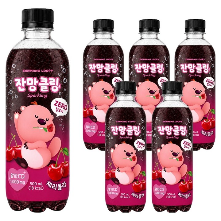 아이코닉스 잔망클링 체리콜라 탄산음료, 6개, 500ml