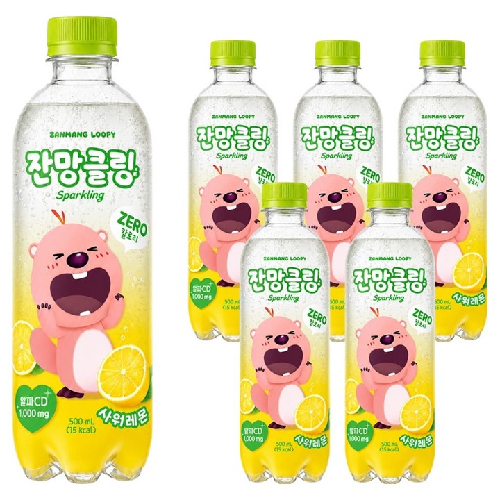 아이코닉스 잔망클링 사워레몬 탄산음료, 6개, 500ml