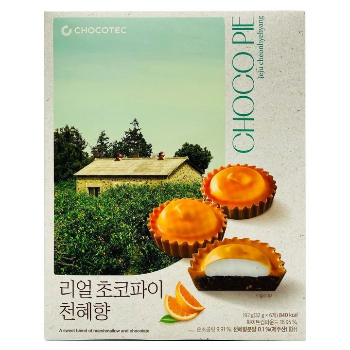 초코텍 리얼 초코파이 천혜향, 1개, 192g