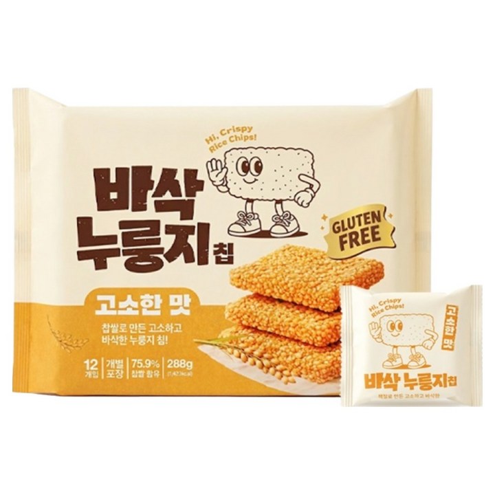 바삭 누룽지칩 고소한맛, 288g, 1개