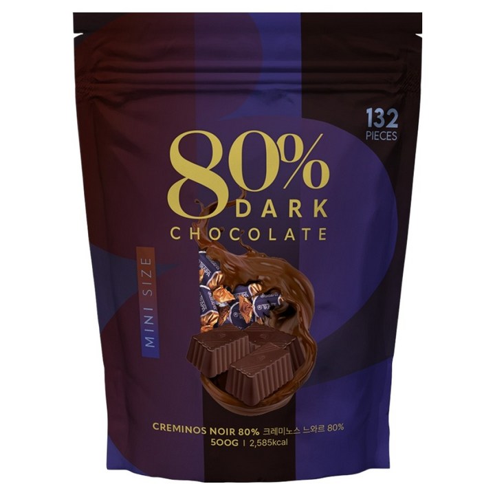 트라파 크레미노스 느와르 80% 다크 초콜릿, 500g, 1개