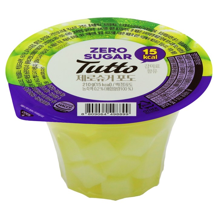 뚜또 제로슈거 젤리 포도, 210g, 6개